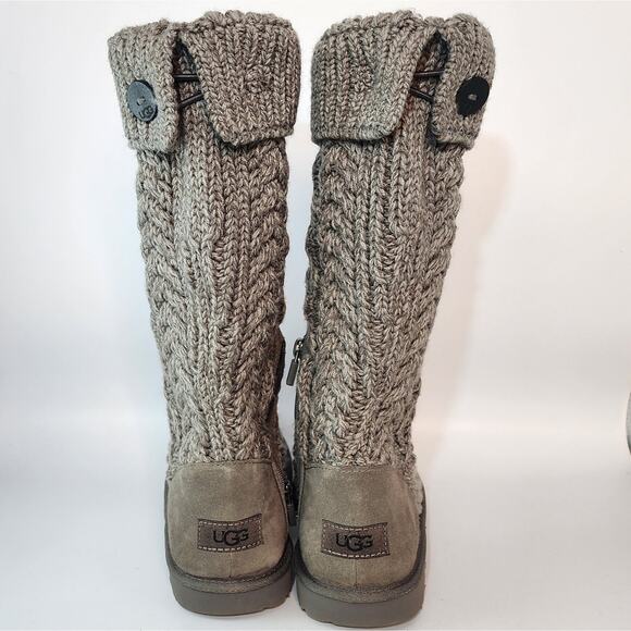 UGG Classic Cardi Cabled Knit Sweater Knee Boots Women's Size 8 NWT - Picture 6 of 10